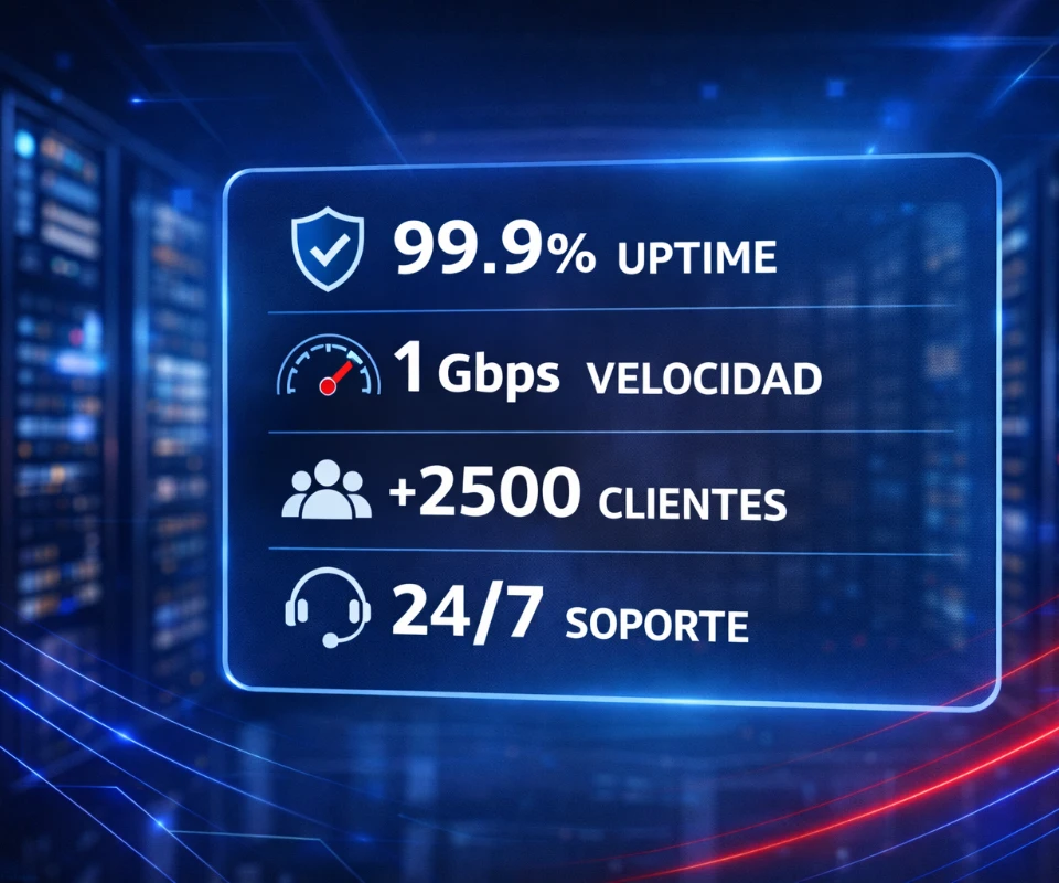 Métricas de Internet Dedicado — 99.95% Uptime
